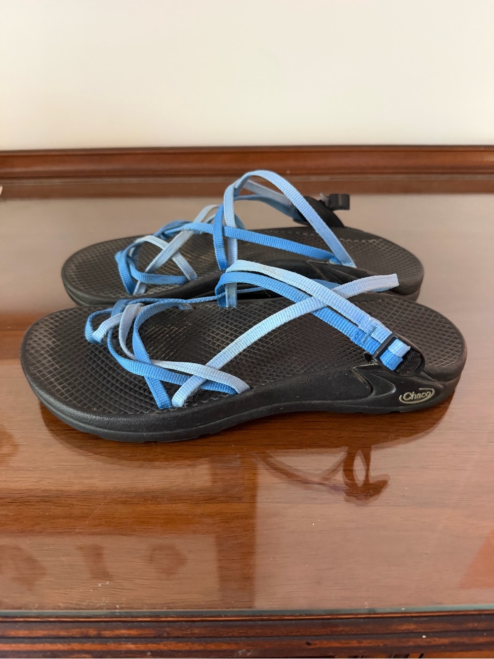 Chaco ZX/2 Classic Women’s Size 10 Blue Black Double Strap Toe Loop Sandals